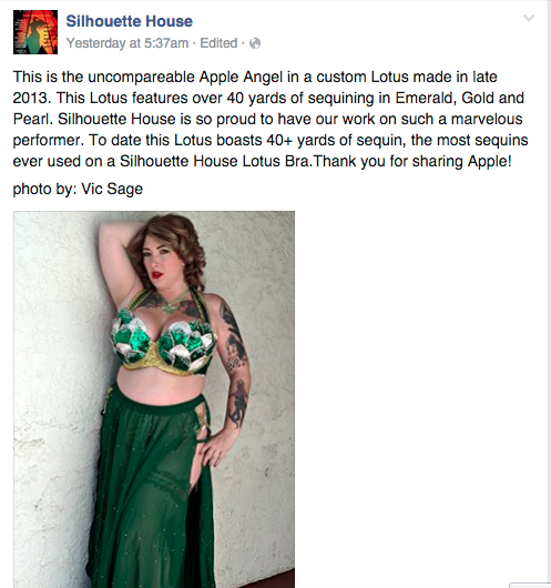 Silhouette House Apple Angel Applenangel boobs burlesque lotus